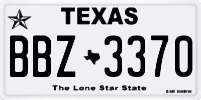 TX license plate BBZ3370