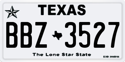 TX license plate BBZ3527