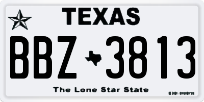 TX license plate BBZ3813