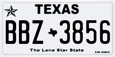 TX license plate BBZ3856