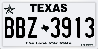 TX license plate BBZ3913
