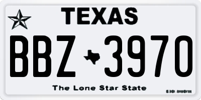 TX license plate BBZ3970