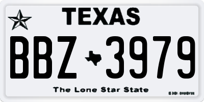 TX license plate BBZ3979