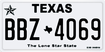 TX license plate BBZ4069