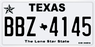 TX license plate BBZ4145
