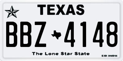 TX license plate BBZ4148