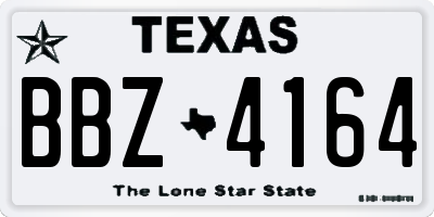 TX license plate BBZ4164
