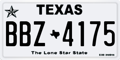TX license plate BBZ4175