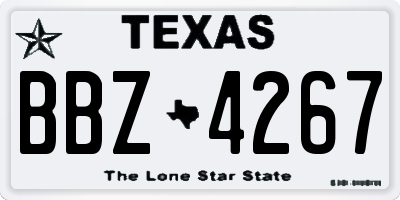 TX license plate BBZ4267