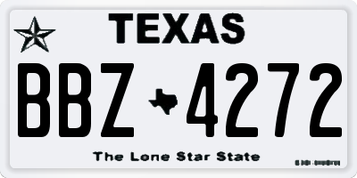 TX license plate BBZ4272