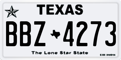 TX license plate BBZ4273