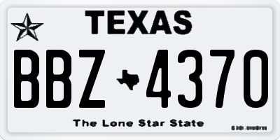 TX license plate BBZ4370
