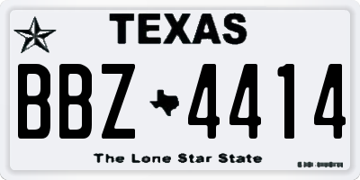TX license plate BBZ4414