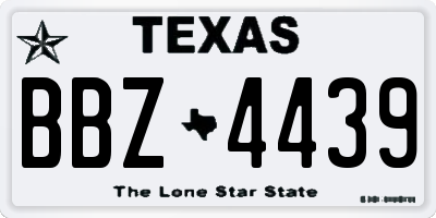 TX license plate BBZ4439