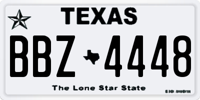 TX license plate BBZ4448