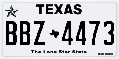 TX license plate BBZ4473