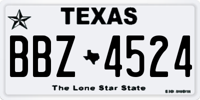 TX license plate BBZ4524