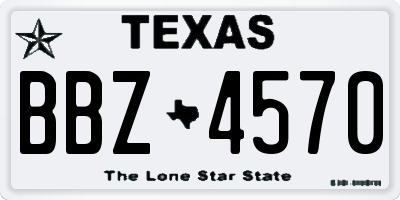 TX license plate BBZ4570