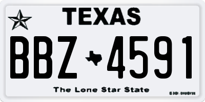 TX license plate BBZ4591