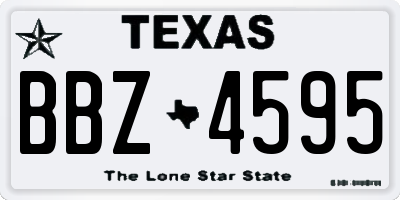 TX license plate BBZ4595