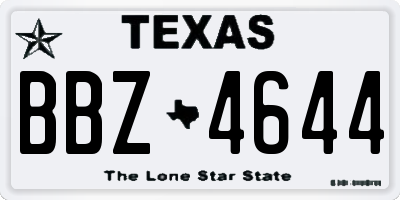 TX license plate BBZ4644