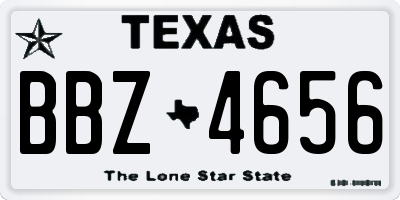 TX license plate BBZ4656