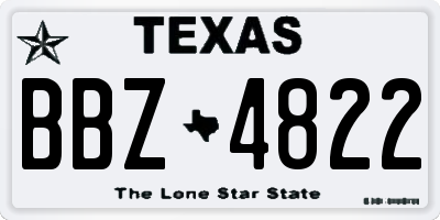 TX license plate BBZ4822