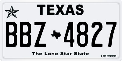 TX license plate BBZ4827