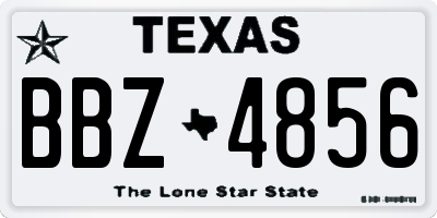 TX license plate BBZ4856