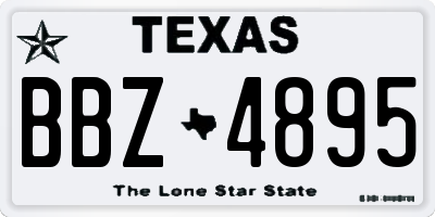 TX license plate BBZ4895