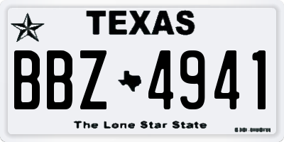 TX license plate BBZ4941