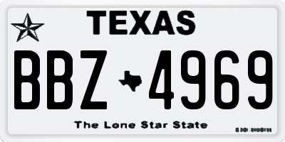 TX license plate BBZ4969
