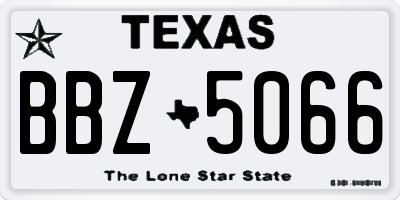 TX license plate BBZ5066