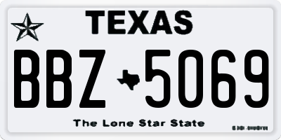 TX license plate BBZ5069