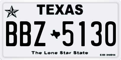 TX license plate BBZ5130