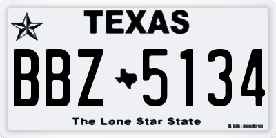 TX license plate BBZ5134