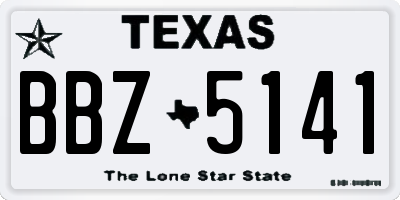 TX license plate BBZ5141