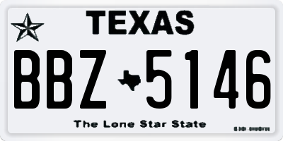 TX license plate BBZ5146