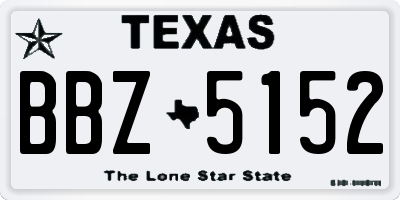 TX license plate BBZ5152