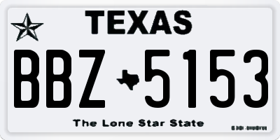 TX license plate BBZ5153