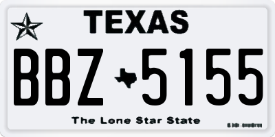 TX license plate BBZ5155