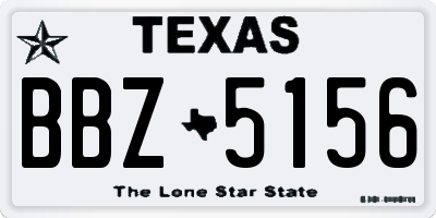 TX license plate BBZ5156