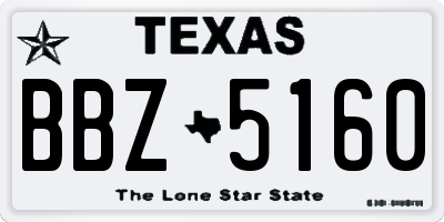 TX license plate BBZ5160