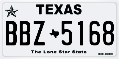 TX license plate BBZ5168