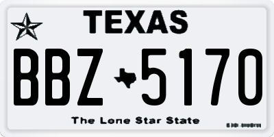 TX license plate BBZ5170