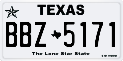 TX license plate BBZ5171