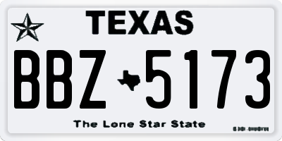 TX license plate BBZ5173