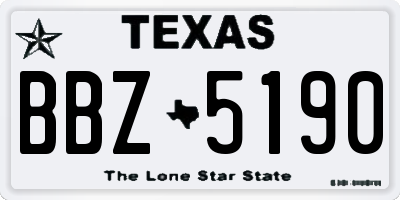 TX license plate BBZ5190