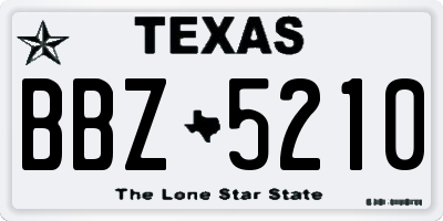TX license plate BBZ5210