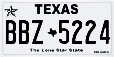 TX license plate BBZ5224